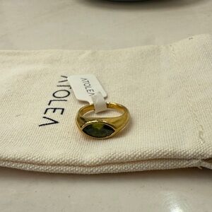 Atolea green signet ring